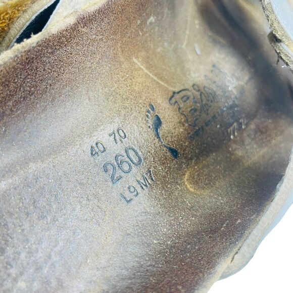 Birkenstock Birkis Size 40 US 9 Silver Moorea Granada Rhinestones Vegan 2 Strap - Picture 5 of 9